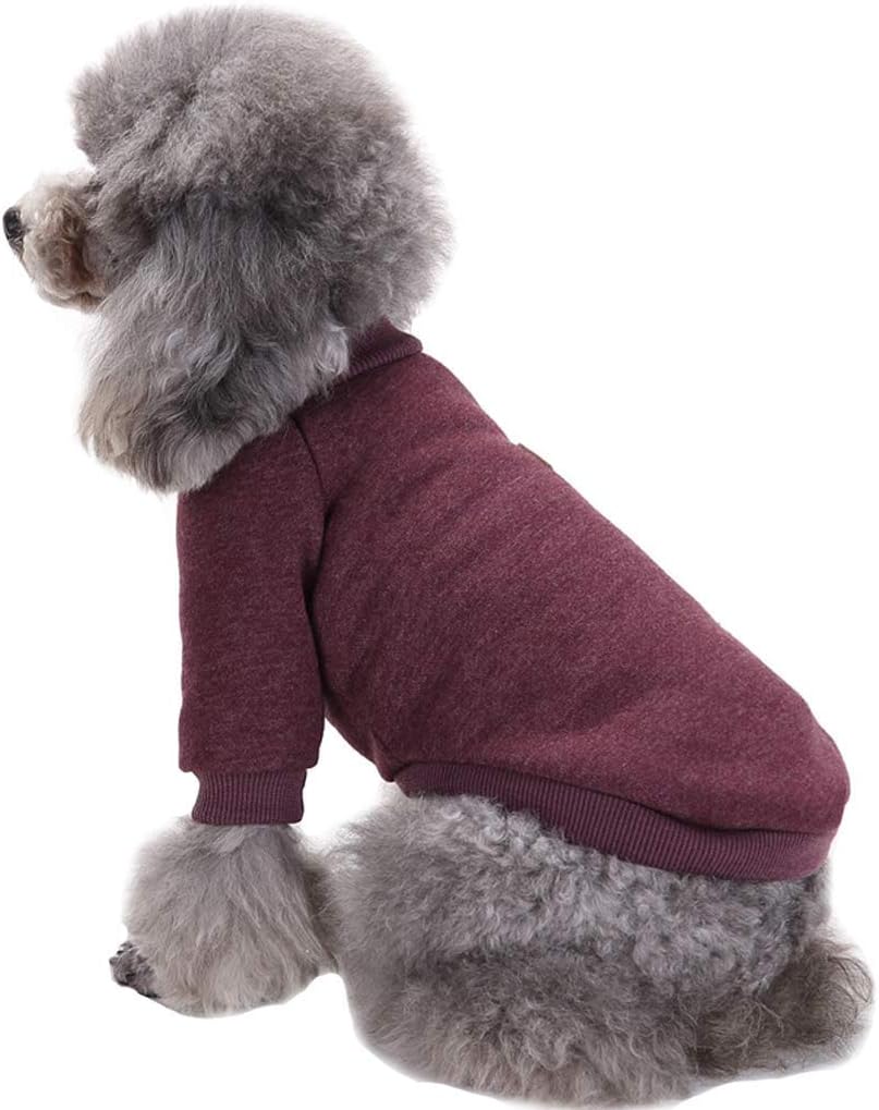 Pet Dog Sweater Warm Dog Pajamas Soft Cat Sweater Puppy Clothes Small Dogs Winter Doggie Sweatshirt (XL, Brown)