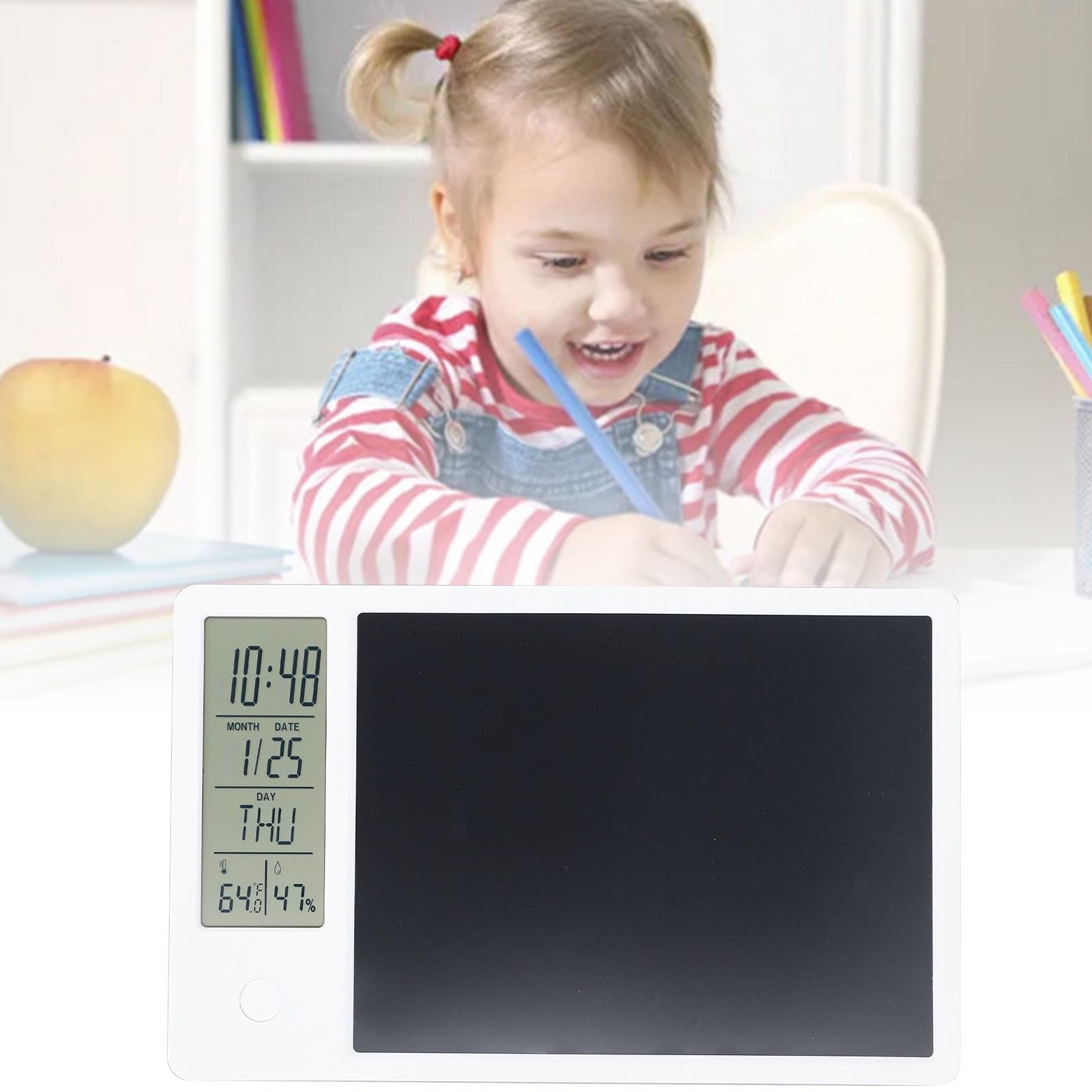 Calendrier de Tablette Numérique avec Affichage de l'Heure, Température et Humidité, Multifonctionnel
