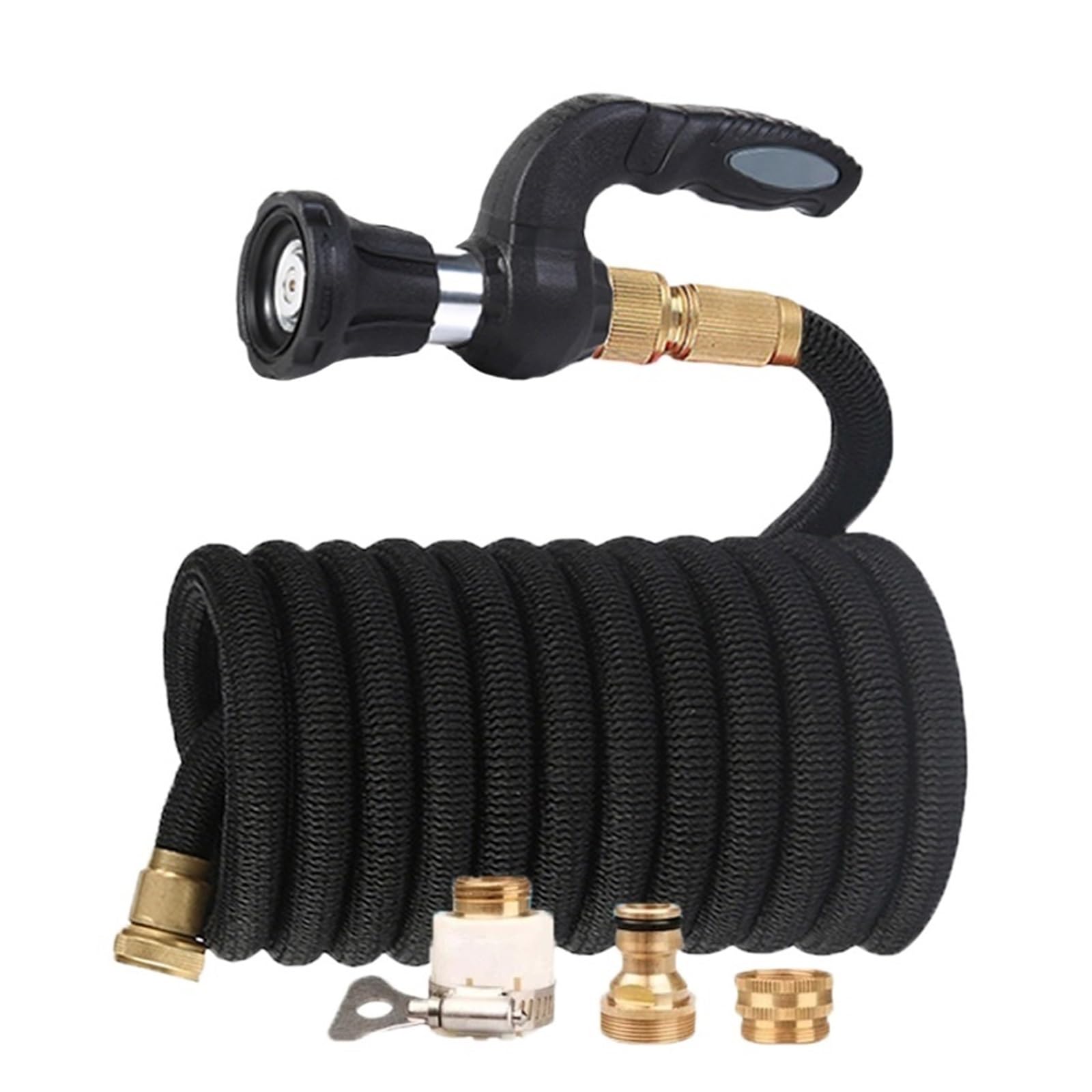 Manguera de jardín Extensible, Boquilla de Alta presión, Manguera de Agua Flexible, Manguera de plástico Extensible, Accesorios de riego (30 Metros)