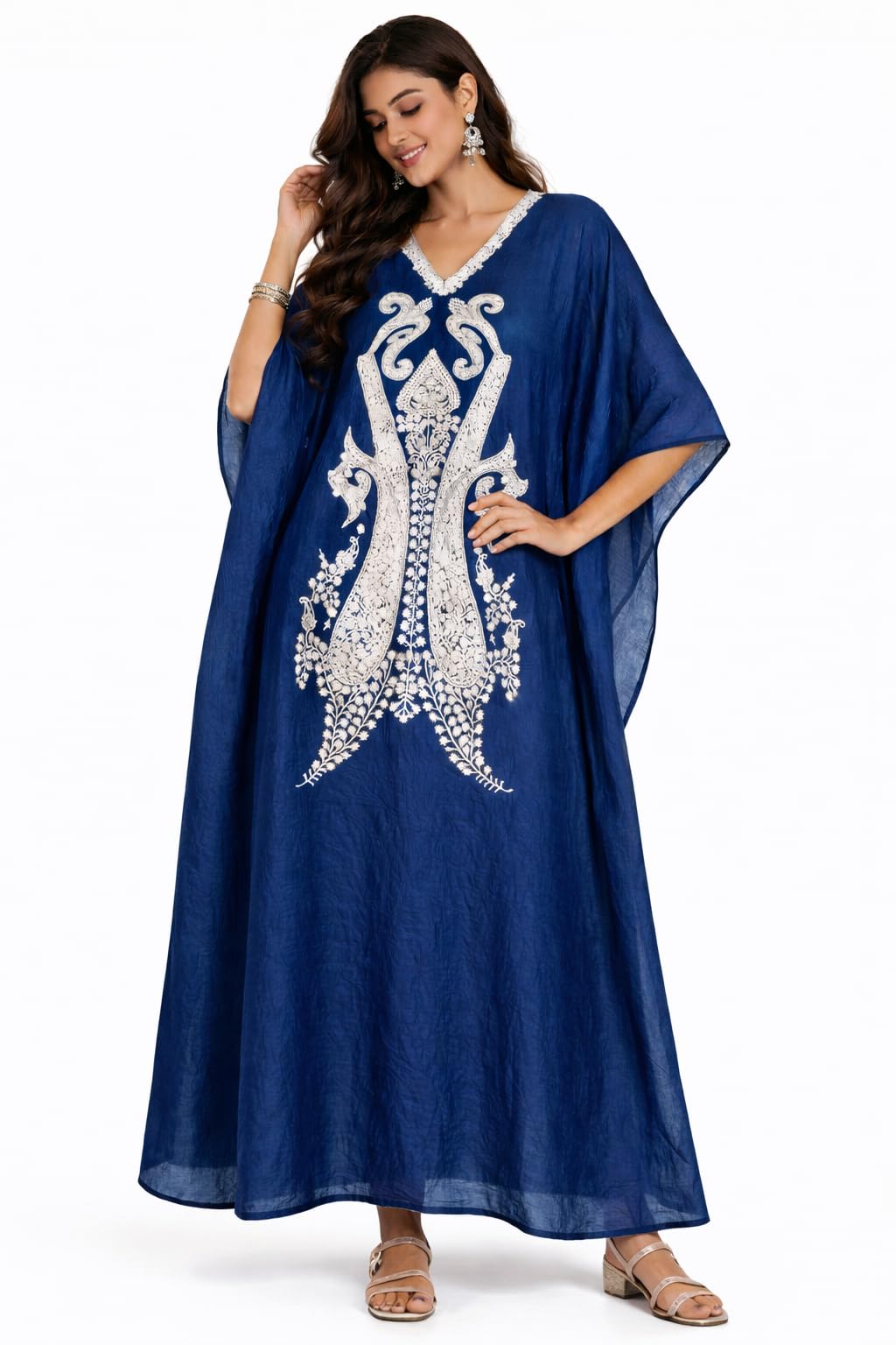 skhoza Crush Cotton Kaftan for Women-Free Size-picture-33