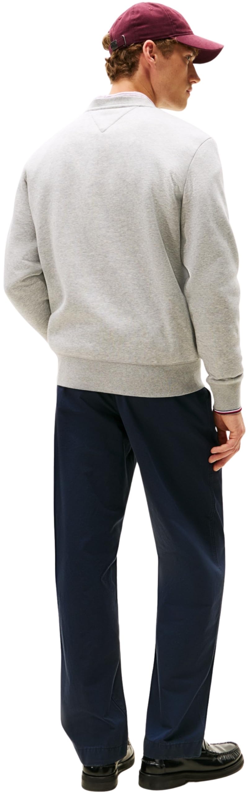 Tommy Hilfiger Herren Sweatshirt Tipped mit Rundhalsausschnitt, Grau (Light Grey Heather), XS – Ansicht 2