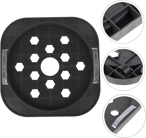 Miniatura 9 de HEMOTON Bandeja para tanque de gas, bandeja para tanque de propano, base de cilindro de propano, cilindro de gas, estante fijo, plataforma de tanque