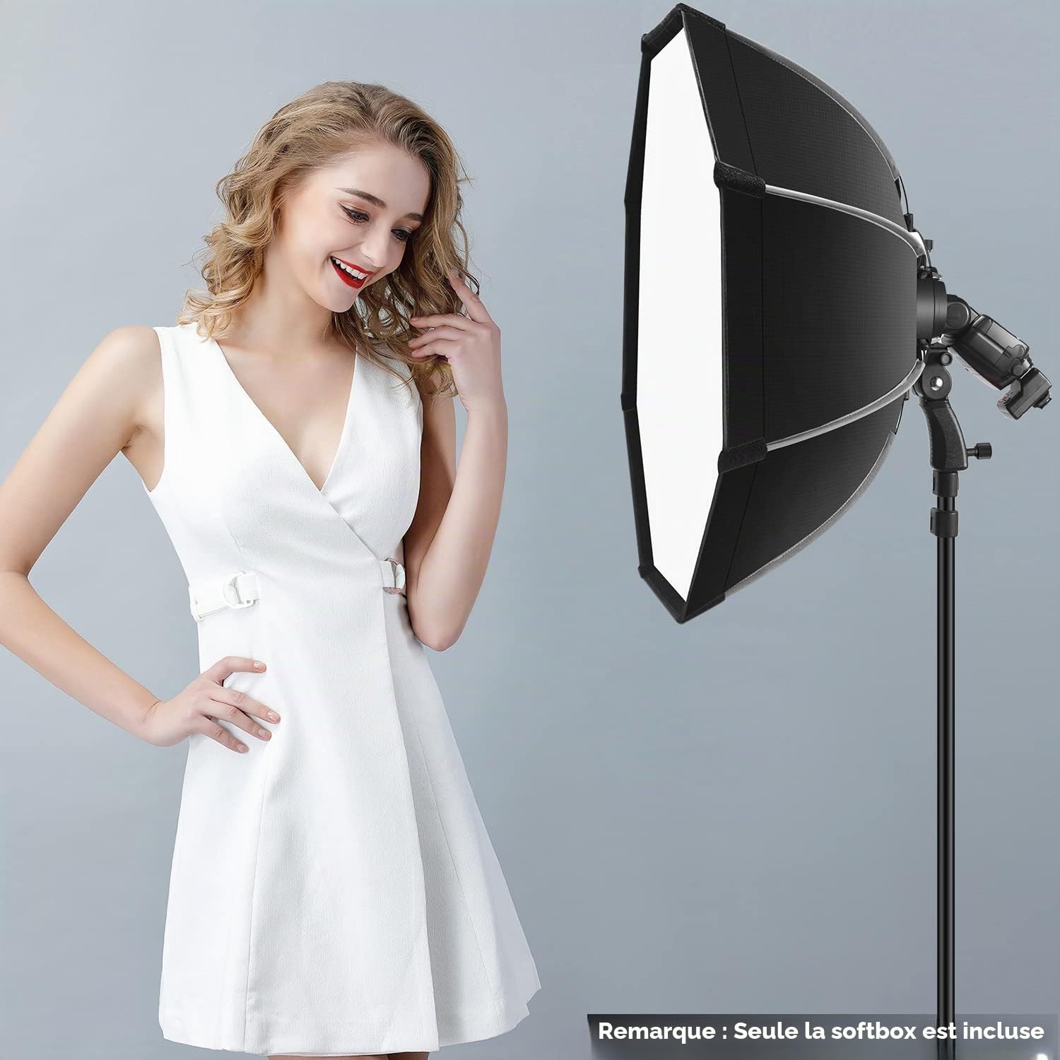 NEEWER Boîte à lumière octogonale de 65 cm avec Fermeture Rapide, Support de Type S, Sac de Transport, Compatible avec NEEWER TT560 NW561 NW600 NW620 NW700 NW-670 750II et Q3 AD200Pro Flash