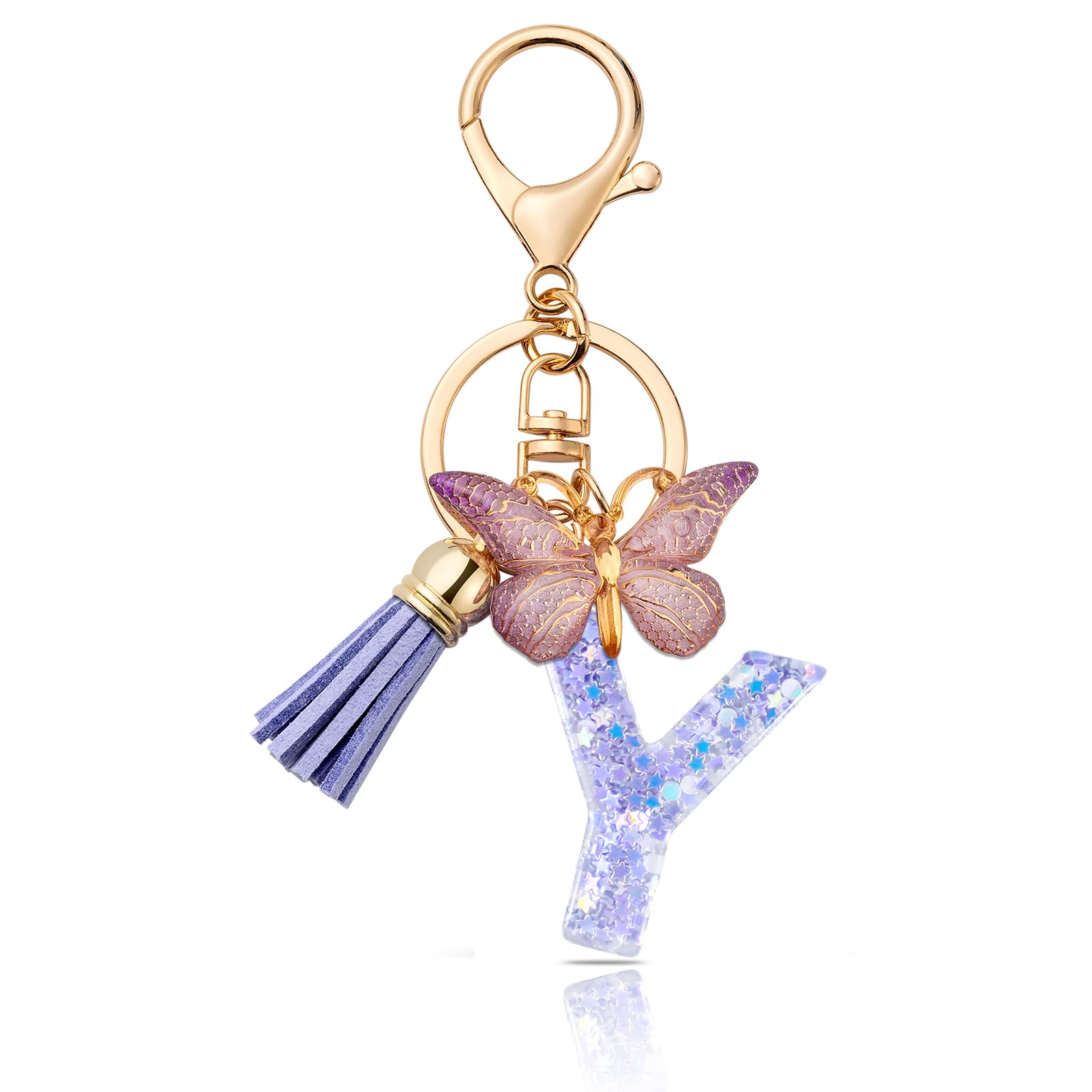 MORSUNBELA Schlüsselanhänger Buchstabe Mädchen Anhänger Schlüssel schlüsselbund Buchstaben mit Anfangsbuchstabe für Frauen Damen