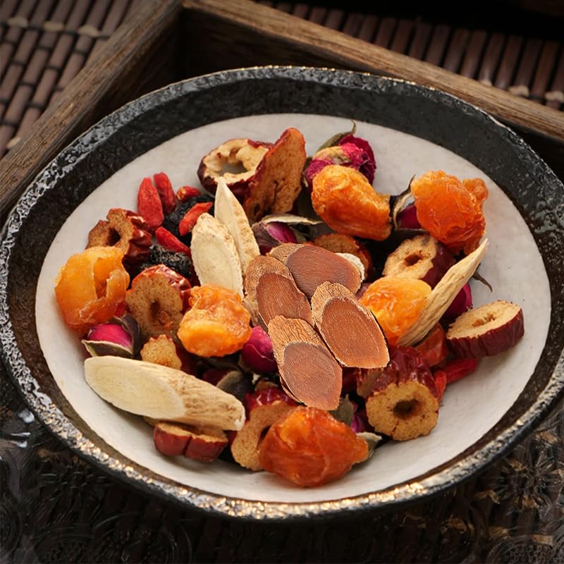 Herbal Tea for Women with Red Ginseng, Astragalus, Jujube, Goji Berries – Natural Vitality & Beauty Support, Caffeine-Free Chinese Herbal Tea Bags, 25 Count 黄芪红参茶 女神茶 补气养颜 - Image 2