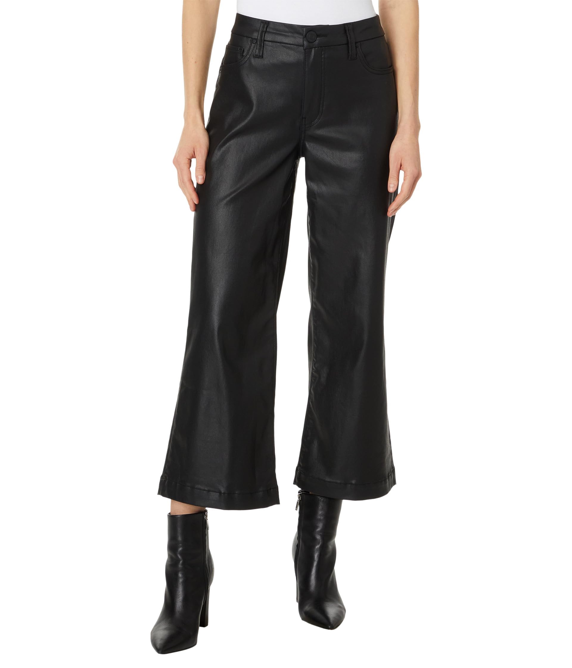 KUT from The Kloth Womens Petite Meg High Rise Fab Ab Wide Leg Wide Hem