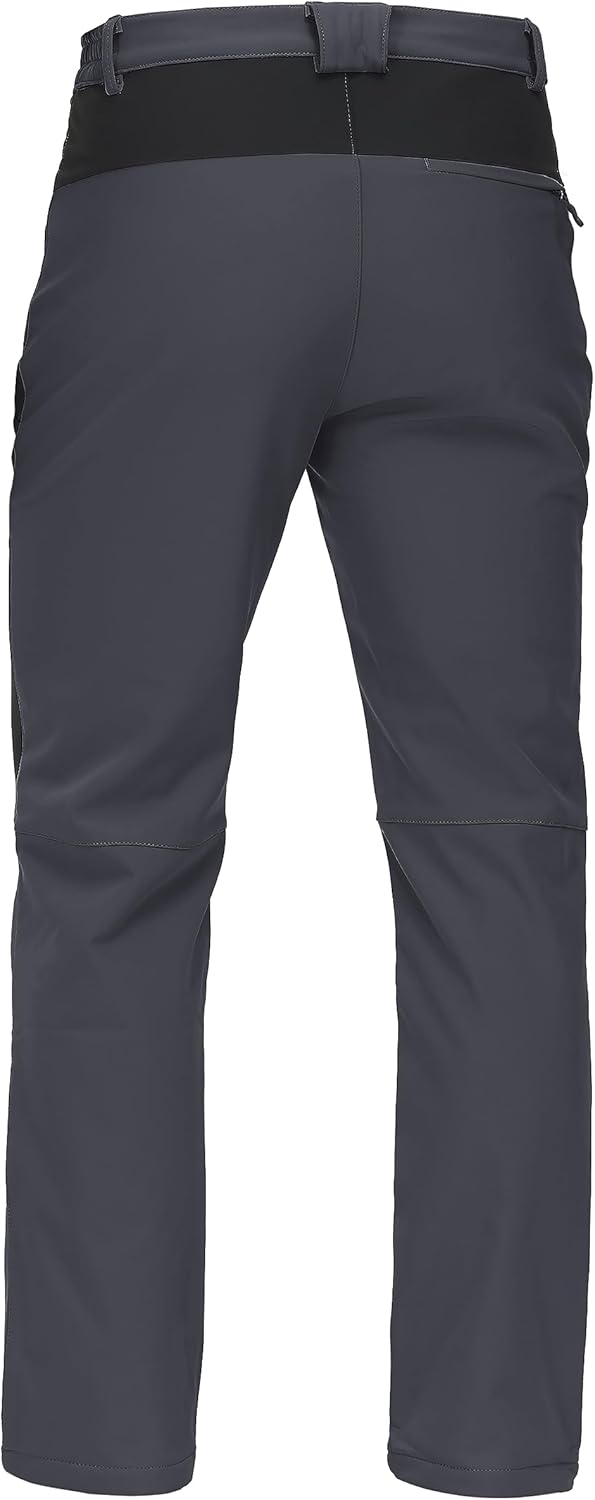 TACVASEN Men's Skiing Snow Pants Fleece Lined Waterproof Winter Insulated Hiking Pant for Outdoor Work Hunting Cargo - Image 3