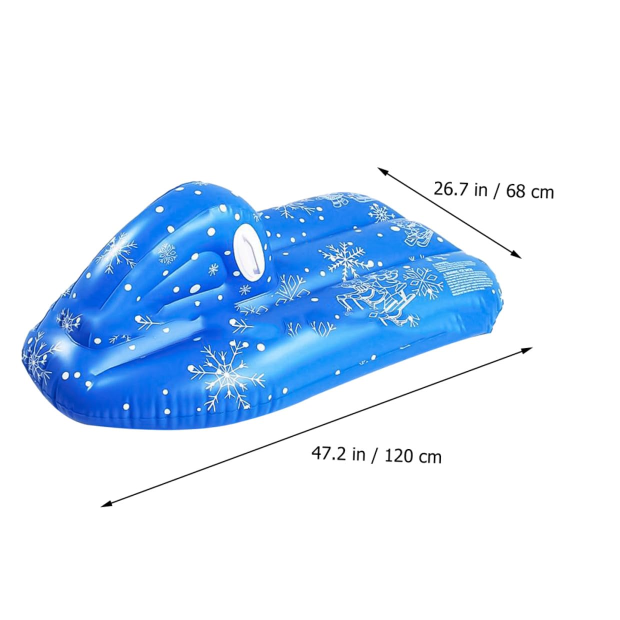 Alipis Radeau à Neige Gonflable Outil de Patinage sur Neige Bouée de Ski PVC Équipement de Ski Extérieur pour Garçon Fille