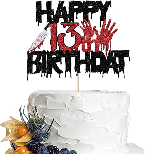 Miniatura 7 de Have A Killer - Decoración para tartas de cumpleaños, decoración de pasteles de fiesta de terror de Halloween, fiesta de película de terror al aire