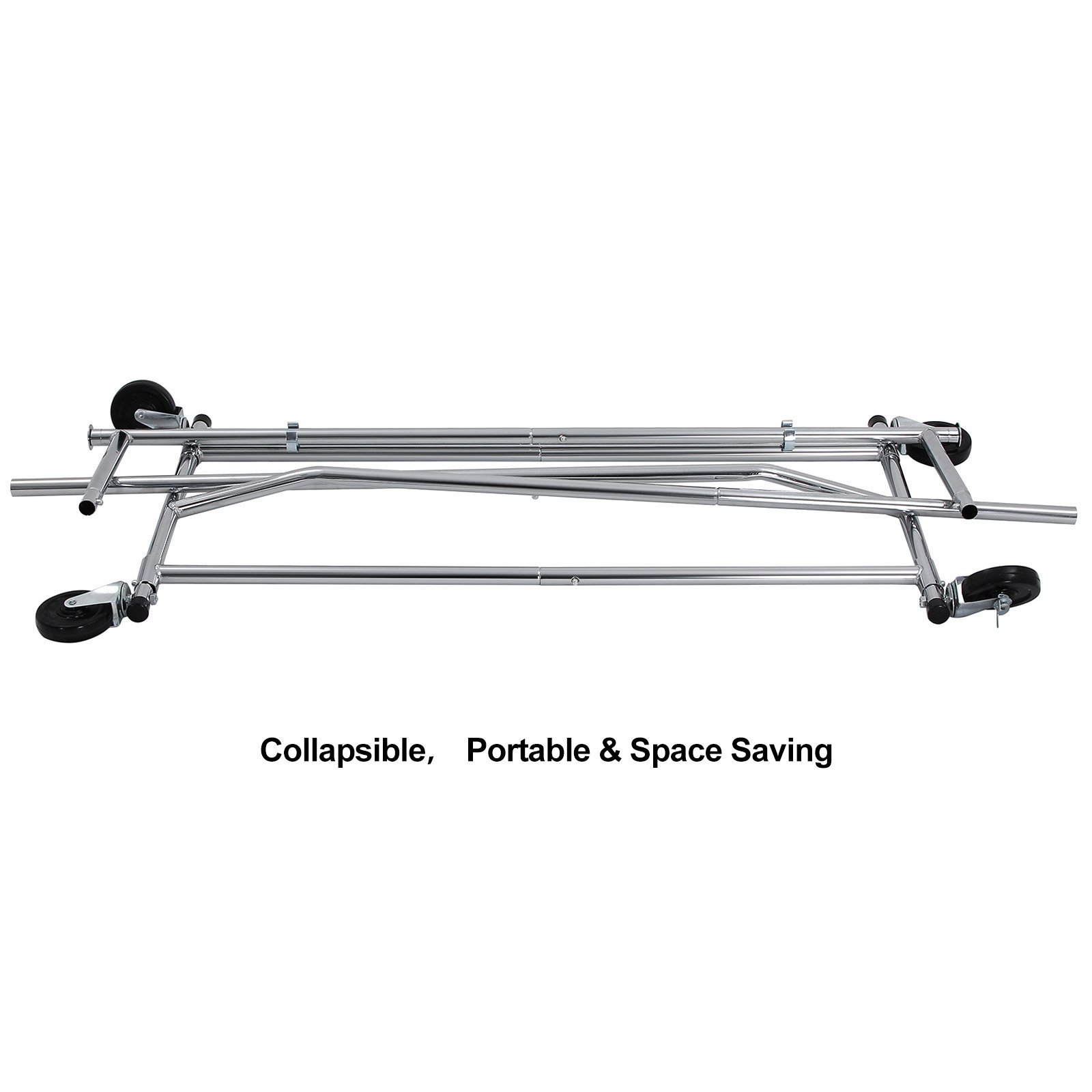 Buy SONGMICS Rolling Garment Rack Collapsible HeavyDuty Clothing