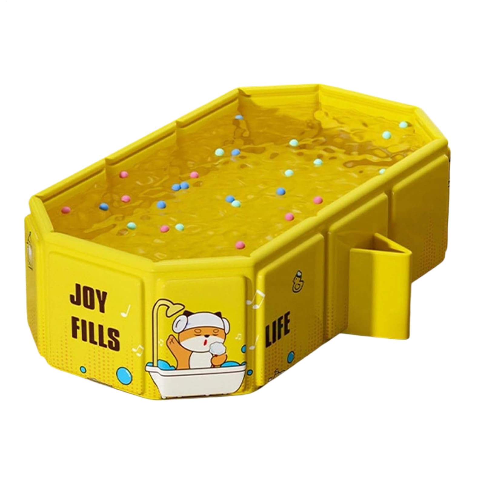 Foldable Kids Bathtub Adjustable Non-Slip Basin Drain Hole Ideal for Children Pets Home Camping Pool Outdoor Swimming Beach