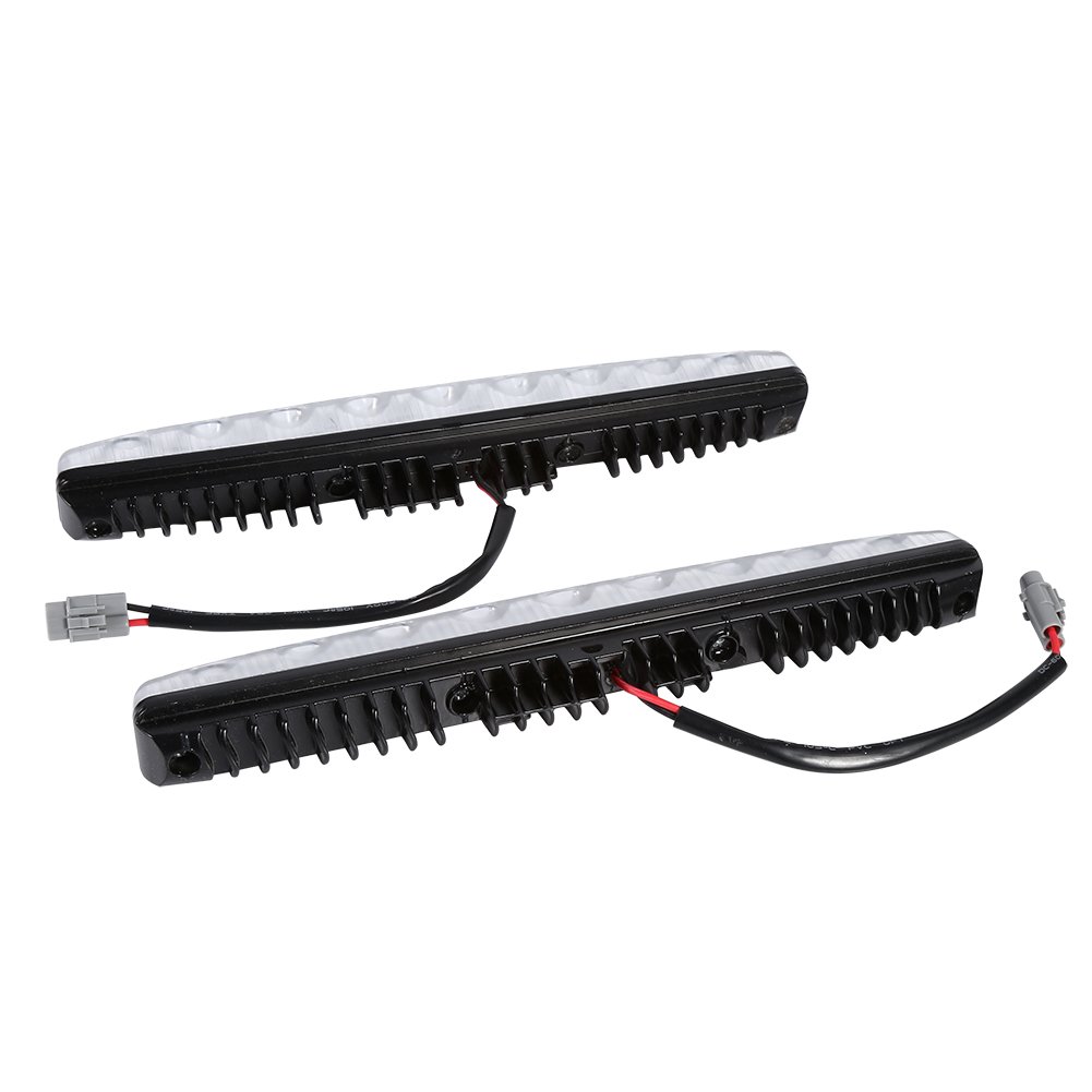 2 luci di marcia diurna a striscia lunga a 9 LED bianche DRL fari di guida antinebbia per auto