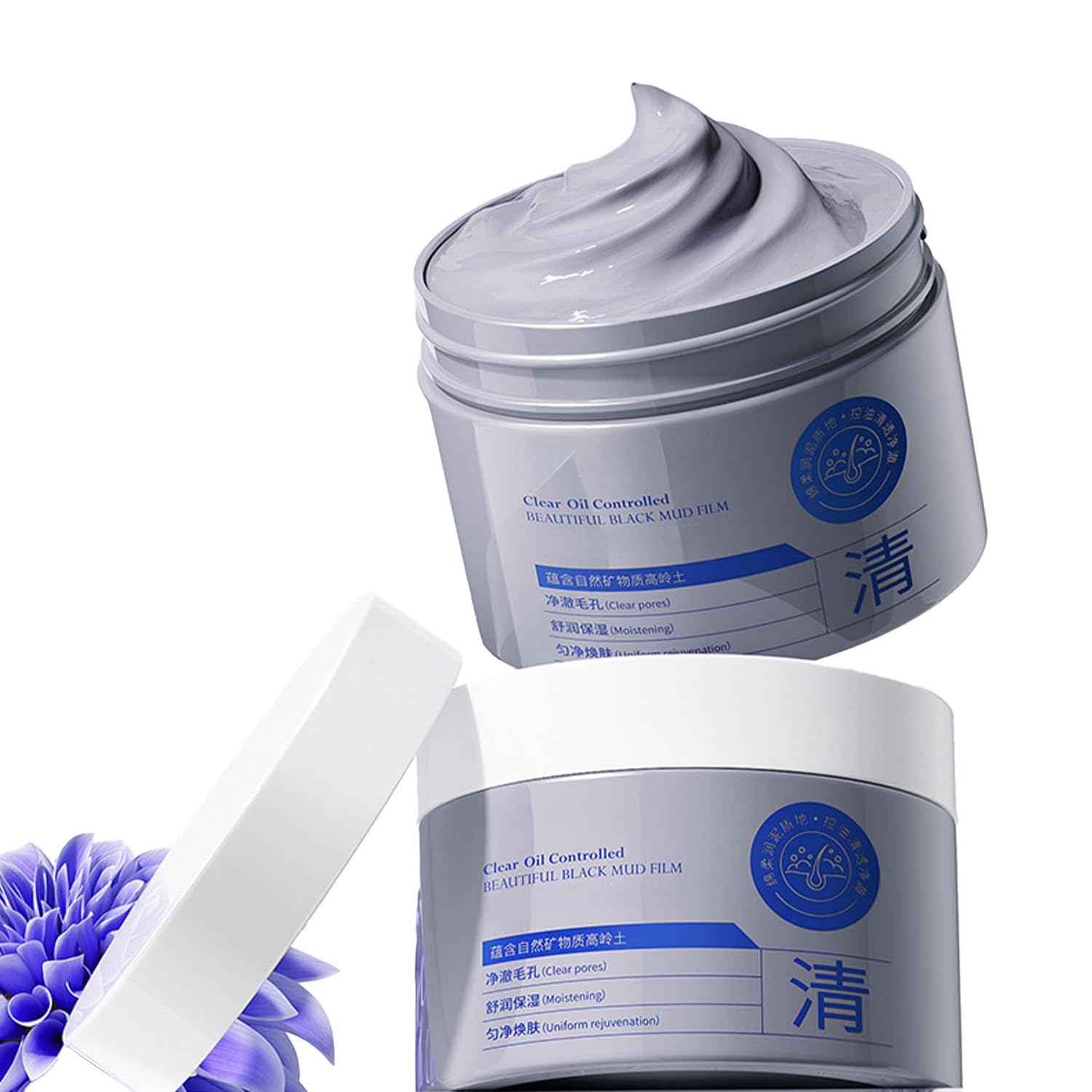 Mud Mask for Face – Deep Pore Cleansing & Detoxifying, Clay Mask for Oily & Combination Skin, Oil Balancing Facial Mask for Smooth Skin, 4.2oz