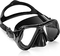 Keary Anti-Fog Snorkel Diving Mask: 180° Panoramic View Swim Goggles with Nose Cover for Adults, Men, Women, Youth