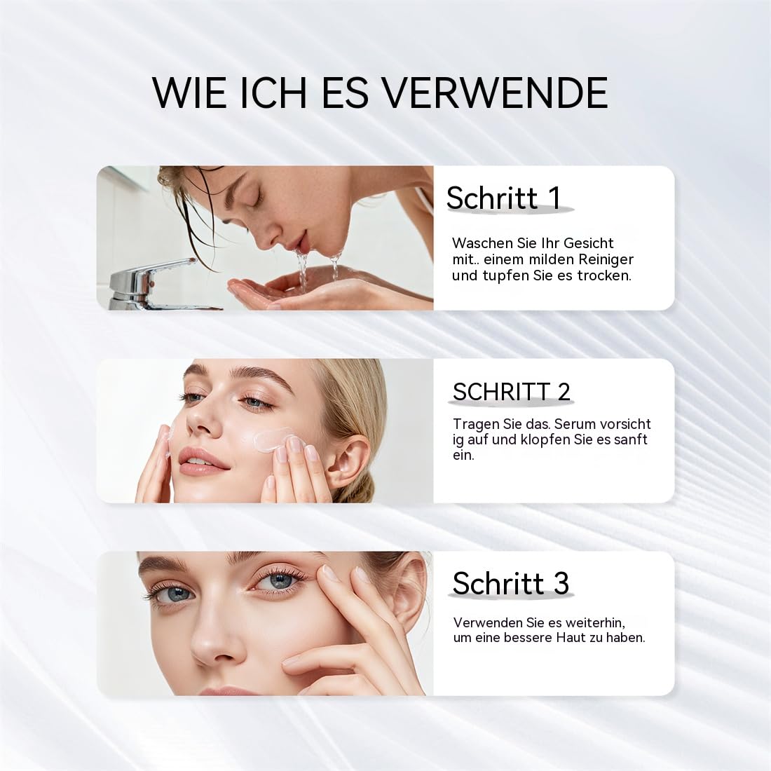 Maison Deep Collagen Serum mit Hyaluronsäure – Straffendes Anti-Aging Gesichtsserum für alle Hauttypen, 50ml/Stück