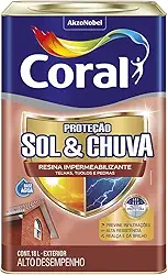 PROTEÇÃO SOL & CHUVA RESINA IMPERMEABILIZANTE CERÂMICA TELHA 18L