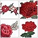 BronaGrand 12 Pieces 6 Pairs Embroidered Patches Various Rose Flower Sew on Patch for DIY Art Craft,Clothings,Jeans