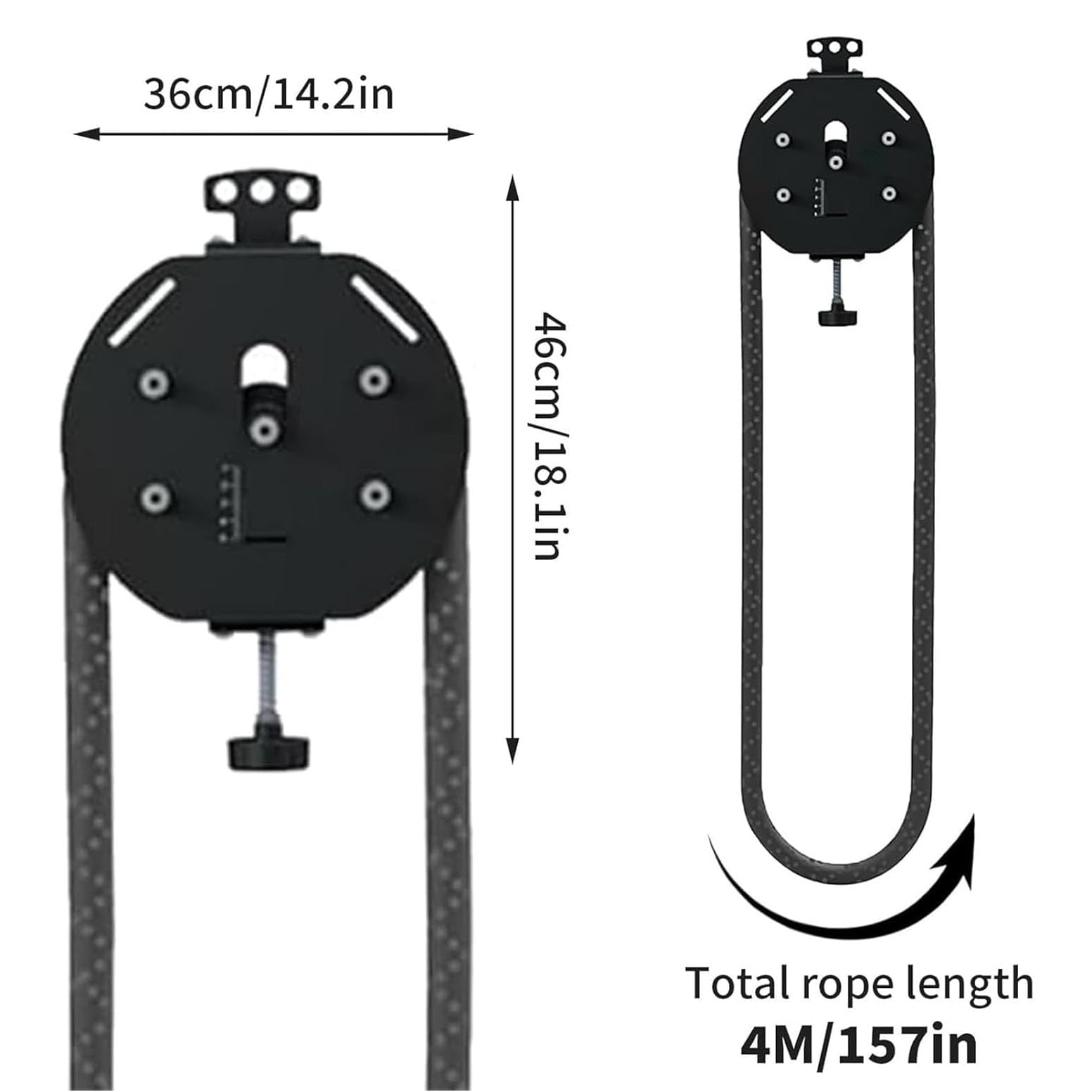 Endless Rope Trainer,Pulley Cable Machine,Endless Rope Trainer,Adjustable Resistance, Small Footprint and Easy To Install for Muscle Endurance, Upper Extremity Physical Training