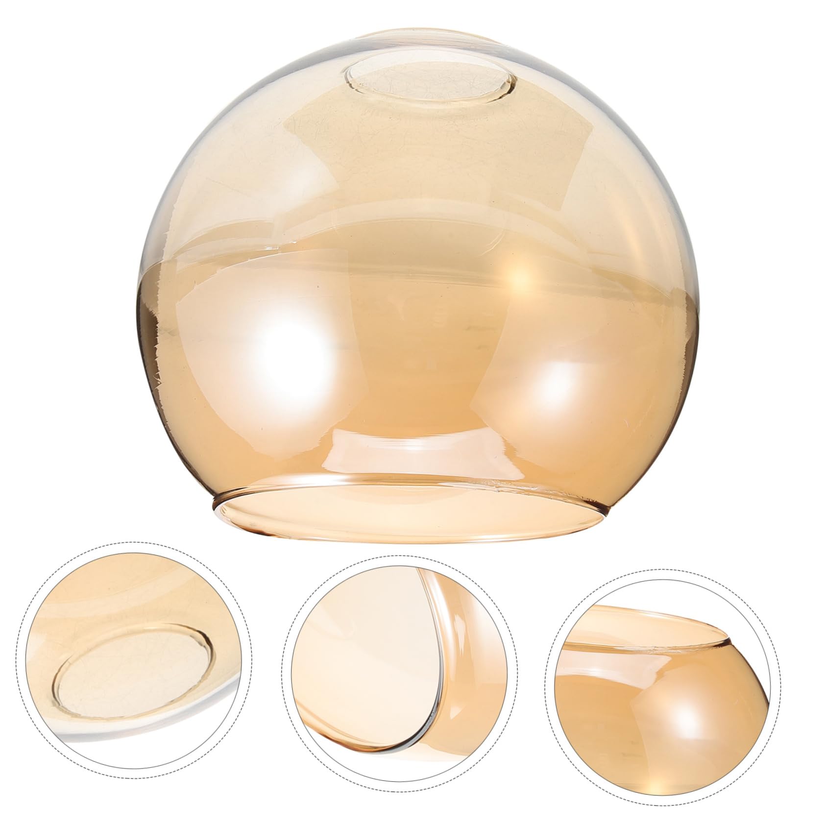 Luxshiny Paralume in Vetro Trasparente 6 Pollici Ricambio Per Lampada a Sospensione E27 Copertura Paralume Sfera Per Illuminazione Interni E Atmosfera Accogliente