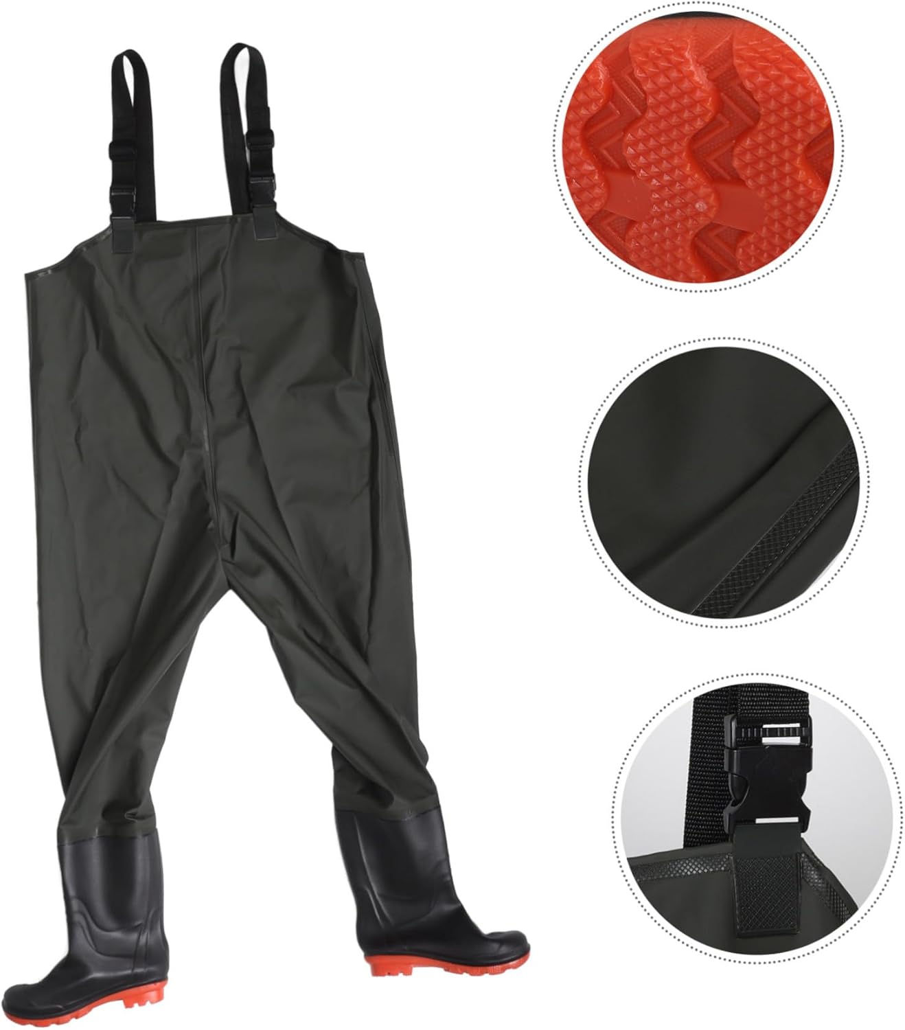 VANZACK Waterproof Fishing Trousers for Men Breathable Waist Trousers Boots for Outdoor Fishing Sturdy Waterproof Material and Hiking