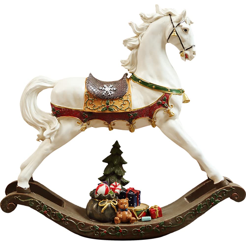 Statue de cheval en résine peinte décorative pour salon et jardin