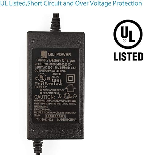 Miniatura 4 de LotFancy Cargador de batería 24V 2A para scooter eléctrico, sillas de ruedas, para silla eléctrica Jazzy, movilidad del orgullo, Shoprider, Drive