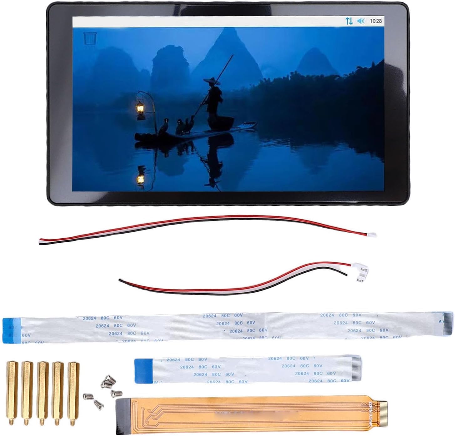 Cryfokt 5 Inch LCD Touch Screen Display Panel, Capacitive Touchscreen Supporting 5 Point Multi Touch Control, 720x1280 Resolution, Tempered Glass Cover for Scratch Resist, 60Hz Refresh