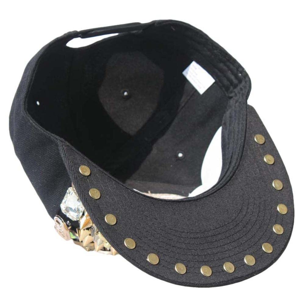 Czapka Z Daszkiem Czapka Z Daszkiem Sun Hat Czapka Turystyczna Pełny Spiczasty Nit Hiphop Hip-Hop Baseball Czapka Męska Płaski Brzeg Kapelusz Lwa Głowa Płaski Brzeg Kapelusz-Czerwona Róża