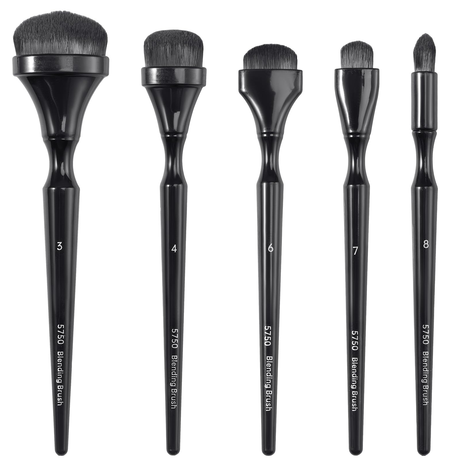 5PCS Charcoal Blending & Gold Leaf Brush Set for Sketching, Shading, Embossing, Pastel and Art Crafts | Multi-Size Professional Painting Tools, Ideal for Artists, Teachers, Students & DIY