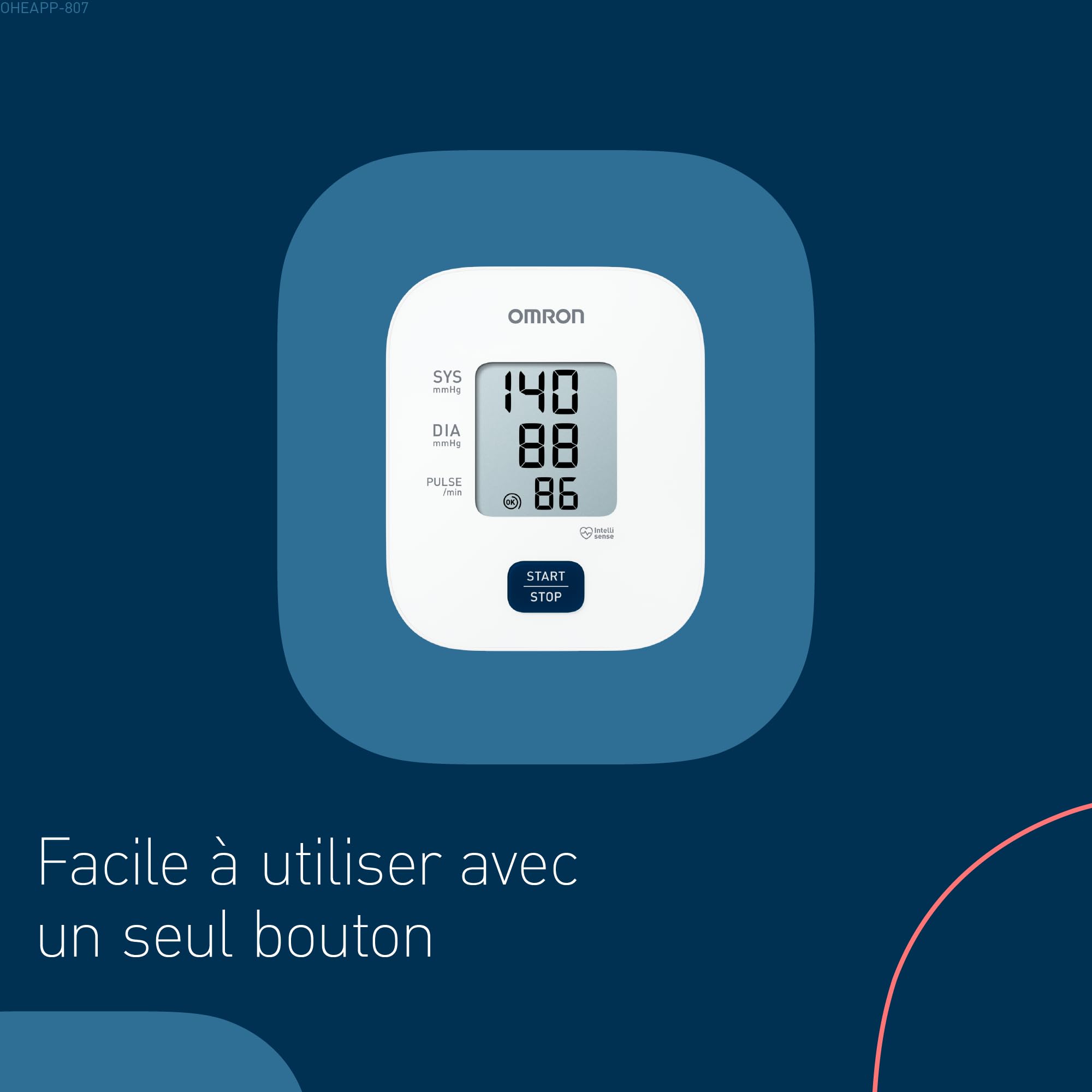 OMRON M1 Basic - Appareil tension artérielle bras automatique, Tensiomètre brassard validé cliniquement, Tensiomètre Bras avec Brassard 22-32 cm, Mesure en Un Touch
