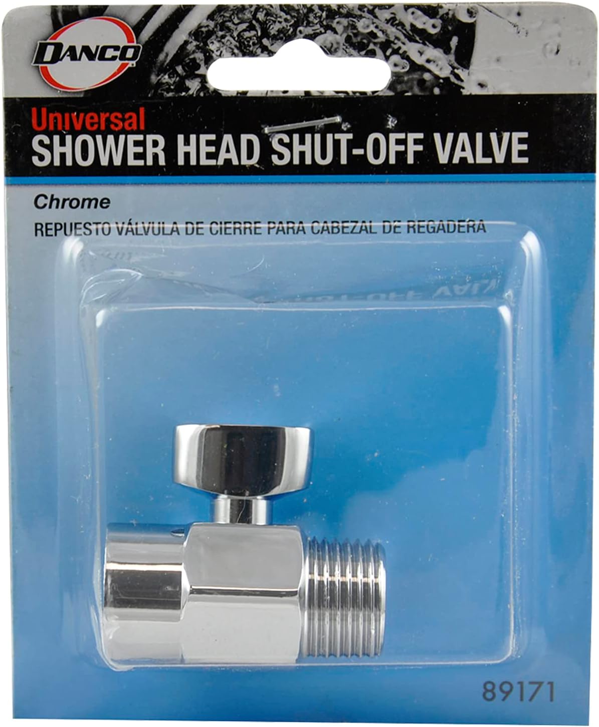 DANCO Shower Volume Control Shut-Off Valve, Chrome, 1.6 inch, 1-Pack (89171)