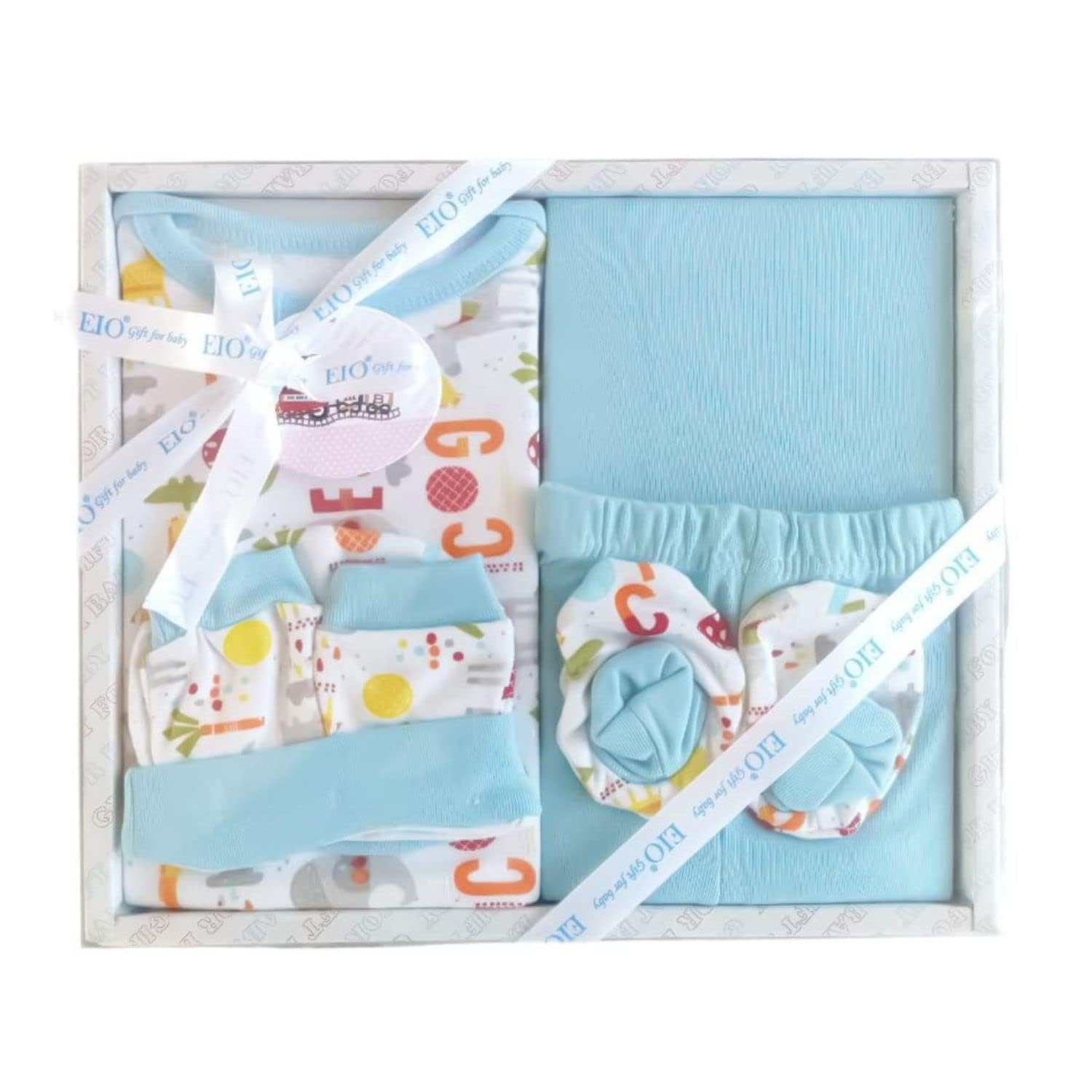 DADDY - G Eio Baby Gifts Set For New Born Unisex Clothing Gift Hamper 6Pcs (Turquoise)-image-35
