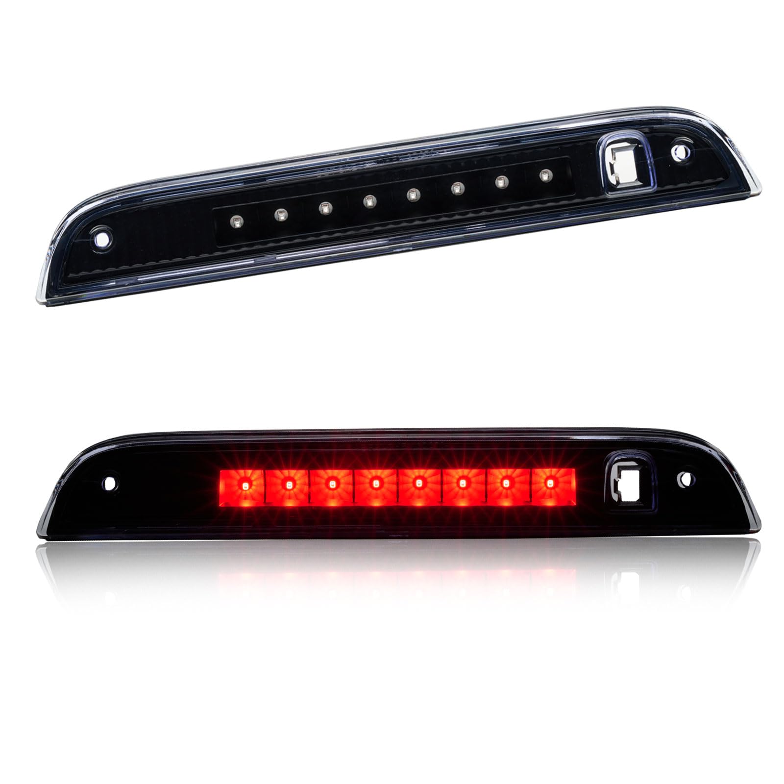 Third 3rd Brake Light LED for 2007-2017 Jeep Patriot, High Mount Rear Brake Lights Assembly for 07-17 Jeep Patriot, Waterproof Center Cab Lamp Stop Light (Black)