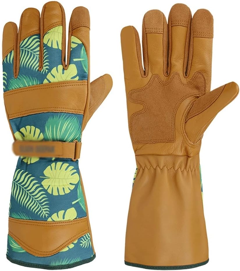 Rose Pruning Thorn Proof Gardening Gloves, Long Sleeve Puncture Proof Gloves with Forearm Protection for Women and Men (Color : Yellow, Size : One Size)