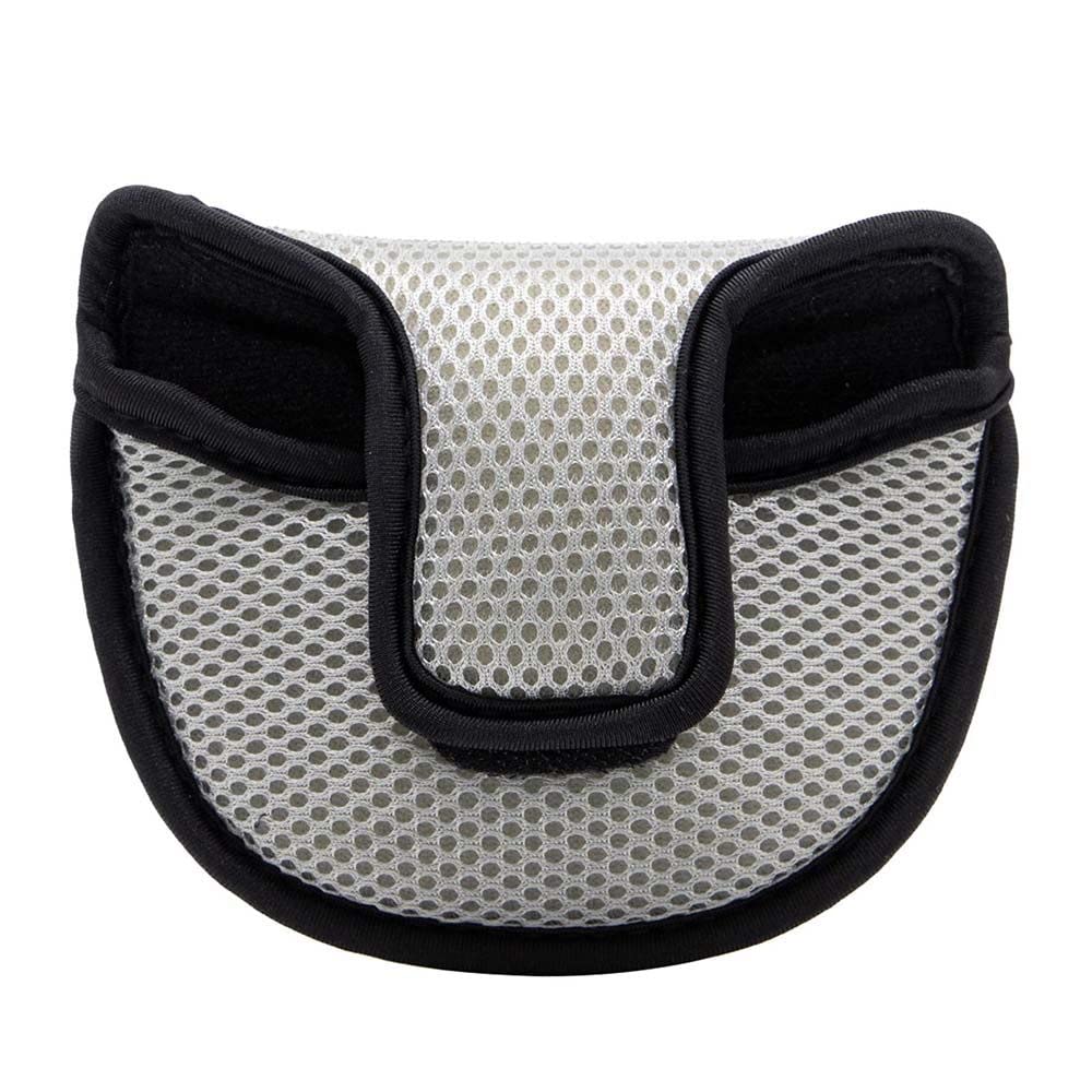 Nylon Mesh Mallet Putter Cover Golf Putter Head Covers, Protective Hat Cover Golf Training Equipment Accessories(grey)