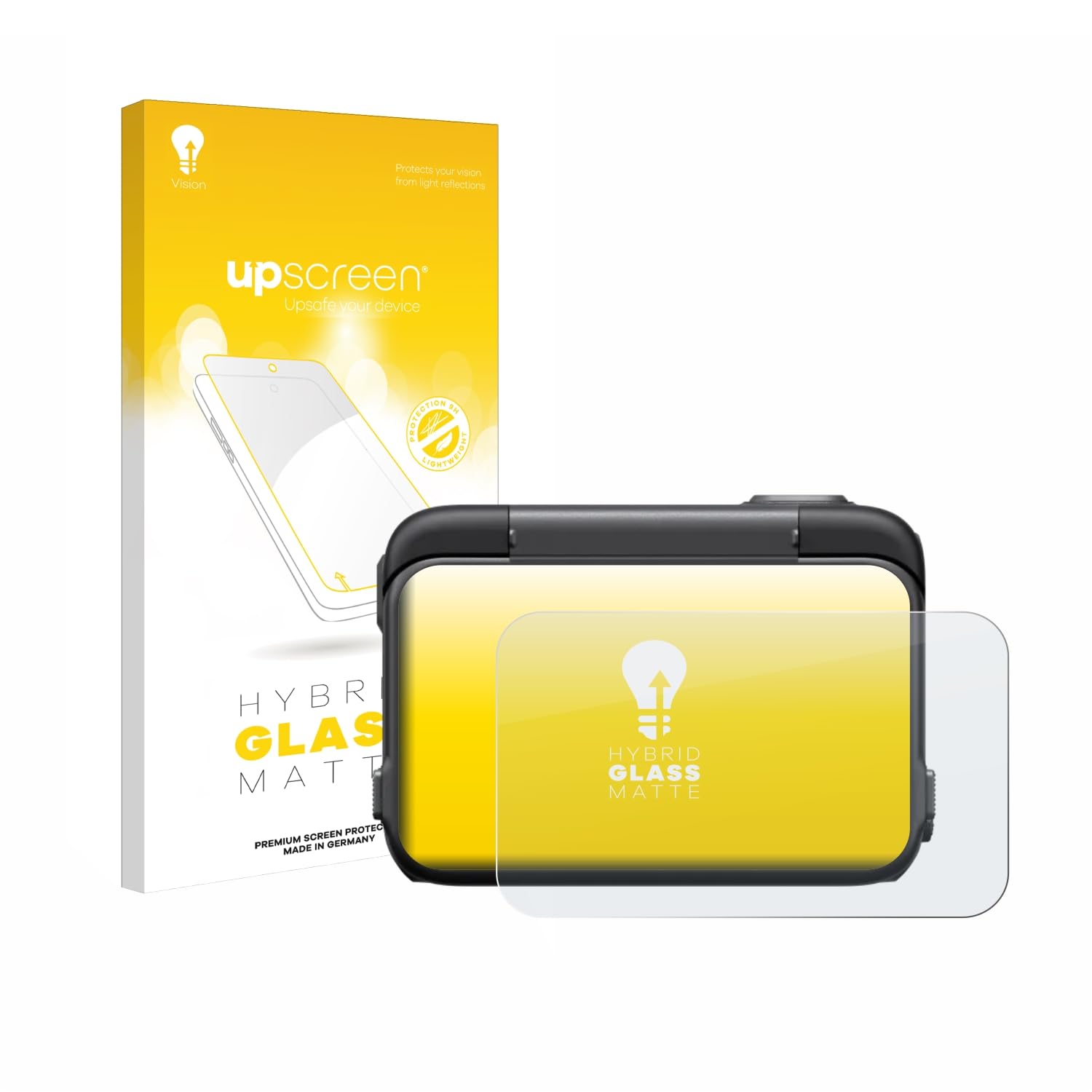 upscreen Matte Screen Protector Glass Film for Insta360 Ace Pro - Anti-Glare, Anti-Fingerprint, 9H Glass Protection