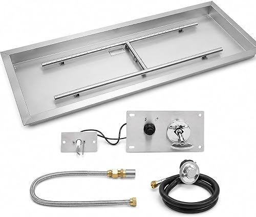 Kit de foyer à gaz rectangulaire de 91,4 x 30,5 cm | Ense… - 1