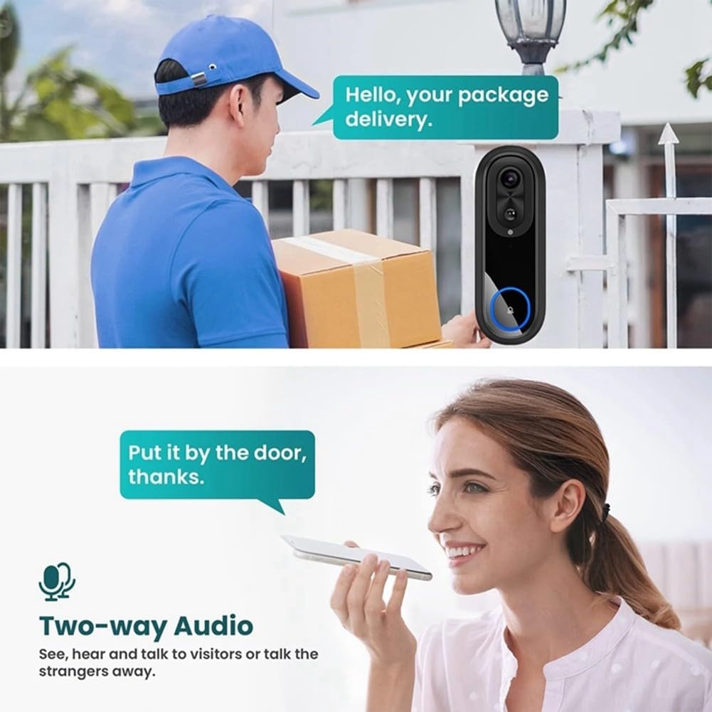 2.4/5G Wi-fii Security Video Doorbell Camera 1080P HD Wirieless Fit for Tuya App Dwukierunkowy dźwięk IP65 Wodoodporny inteligentny domofon do monitorowania domu