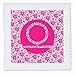 3D Rose Hoy Pink Girly Floral Monogram Letter O Quilt, 10 x 10