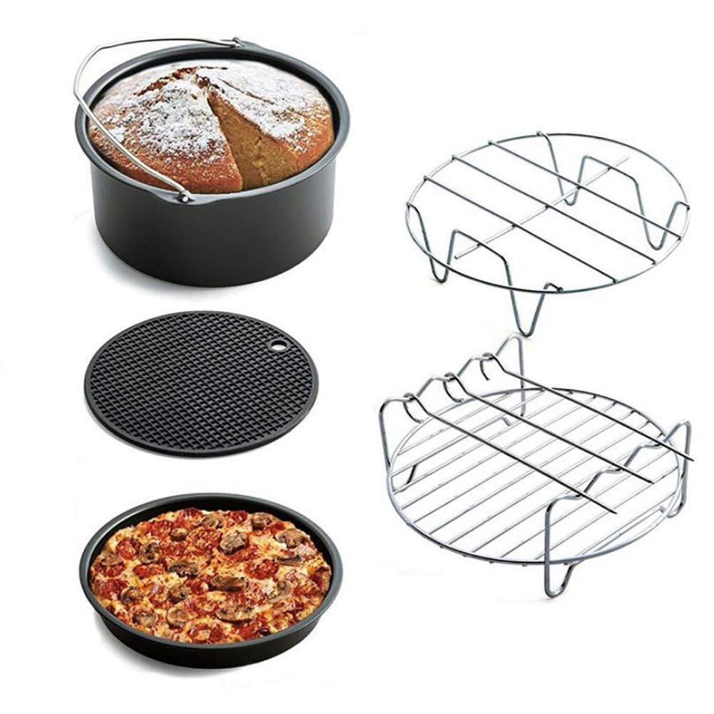 Accesorios de freidora de Acero Inoxidable de Grado alimenticio Kit de Accesorios de freidora de Aire Cocina del hogar
