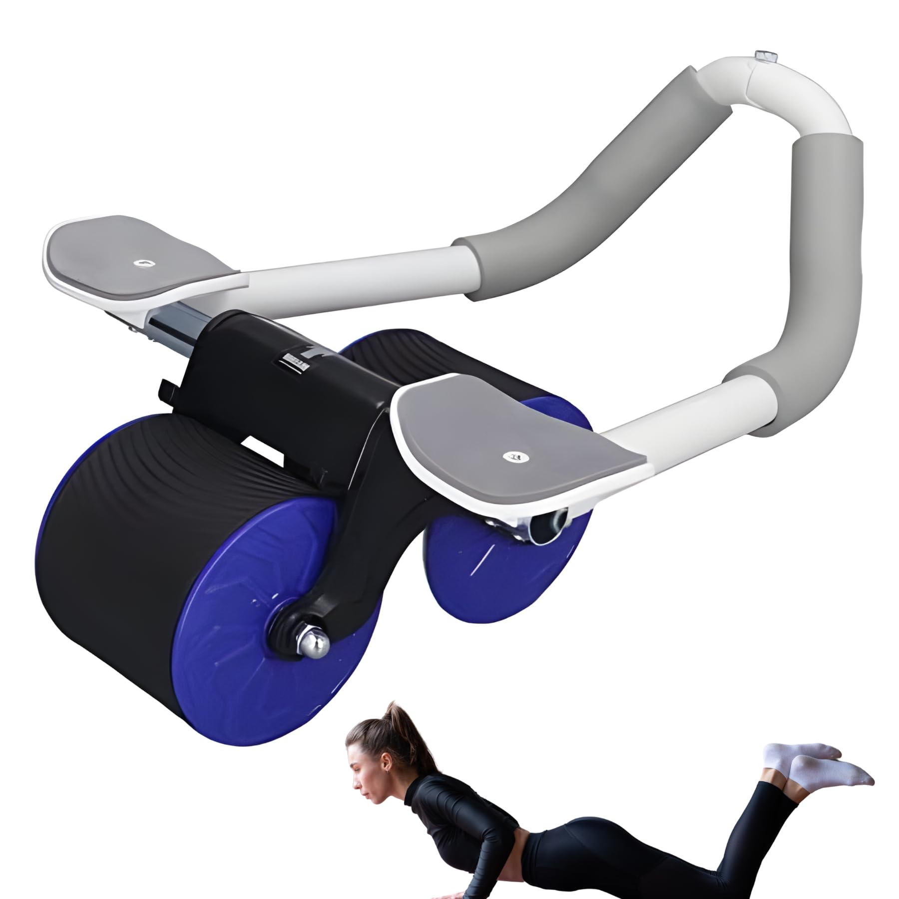Automatic Rebound Abdominal Wheel with Elbow Support& Timer Ab Wheel Roller Abs Workout Equipment, Dolly Core Strengthening Trainer Fitness-image-31