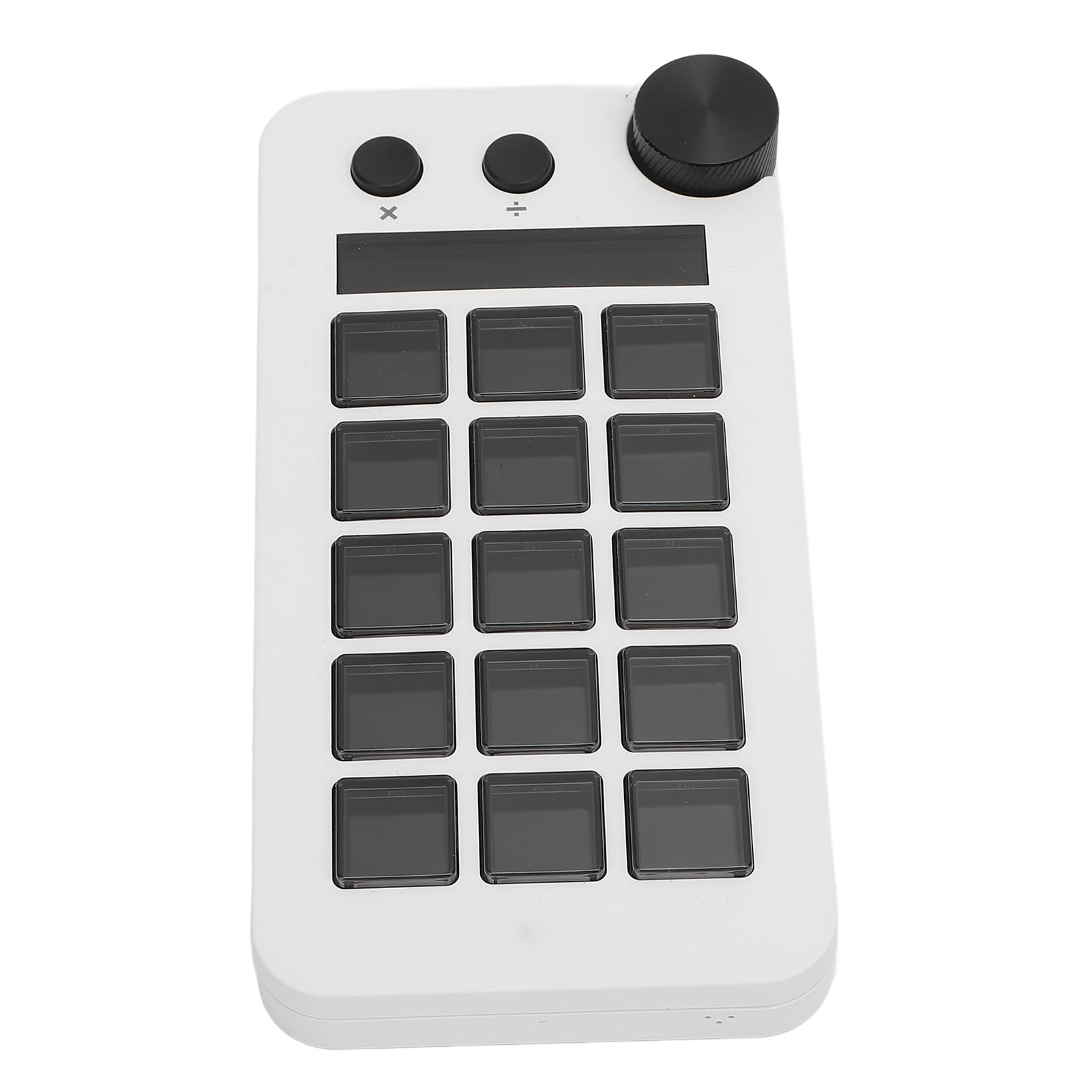Tangxi Kontroler Studyjny z 15 Klawiszami Kontroler Strumieniowy Klawiatura Makro 18 Programowalnych Klawiszy Konfigurowalny Pad Wizualny AI dla Komputera OBS (WHITE)
