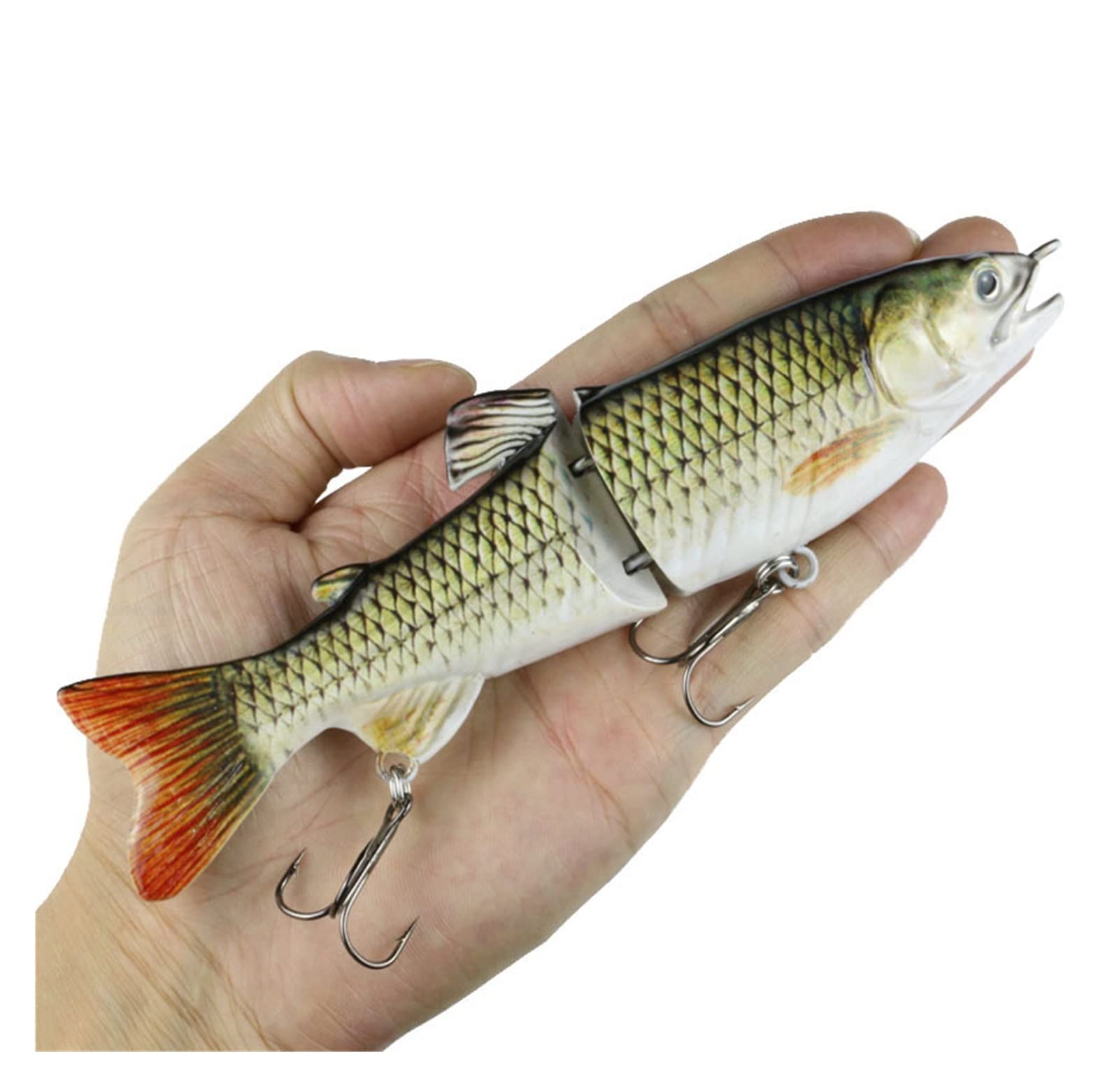 Przynęty wędkarskie, 3D Eyes Miękka przynęta wędka Duży rozmiar 2 segmenty Łączona przynęta 18 cm 65,6 g Swimbait Crankbait Pstrąg Muskie Sea Fish Lure Glide Pływanie