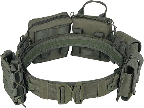 Miniatura 4 de YAKEDA Molle - Cinturón táctico de combate para cinturón de combate de liberación rápida, cinturón de airsoft, cinturones resistentes, 8 piezas