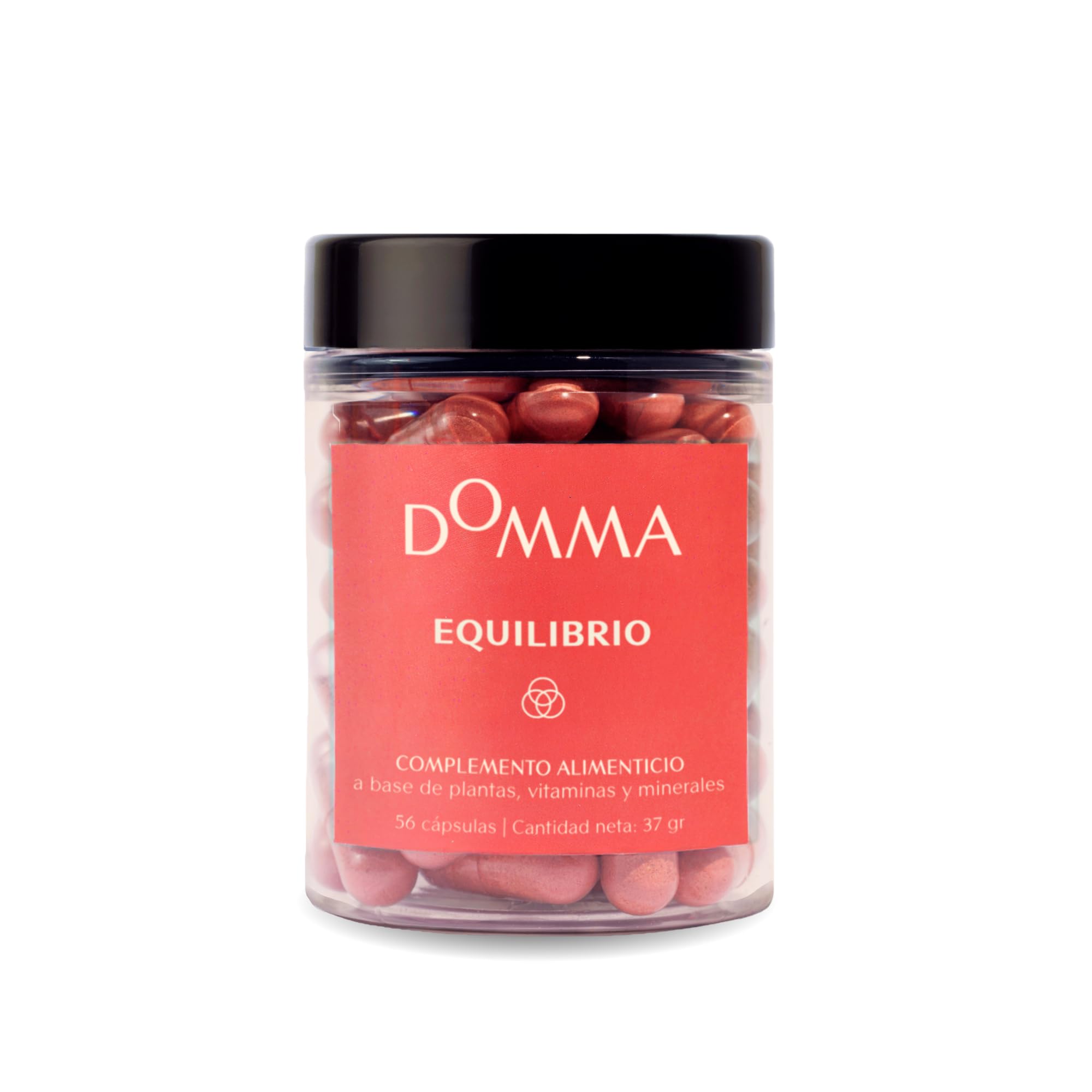 DOMMA Equilibrio Menopausia, Sofocos, Cansancio y Bienestar, 56 Cápsulas | Multivitamínico Mujer, Ashwagandha, Rhodiola, Shatavari, 12 Vitaminas y Minerales, Natural, Vegano, Sin Gluten