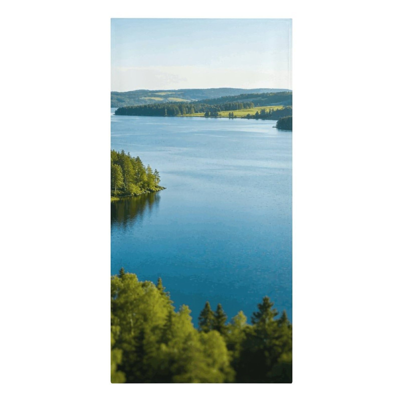 Fodpand Girls Style Lightweight Microfiber Large Overszed Lake Esrum Beach Towel 30.3X61.4 In Sand Blanket Travel, Swim, Bathroom, Women Adults Gift Soft Big Pool Swim Towels