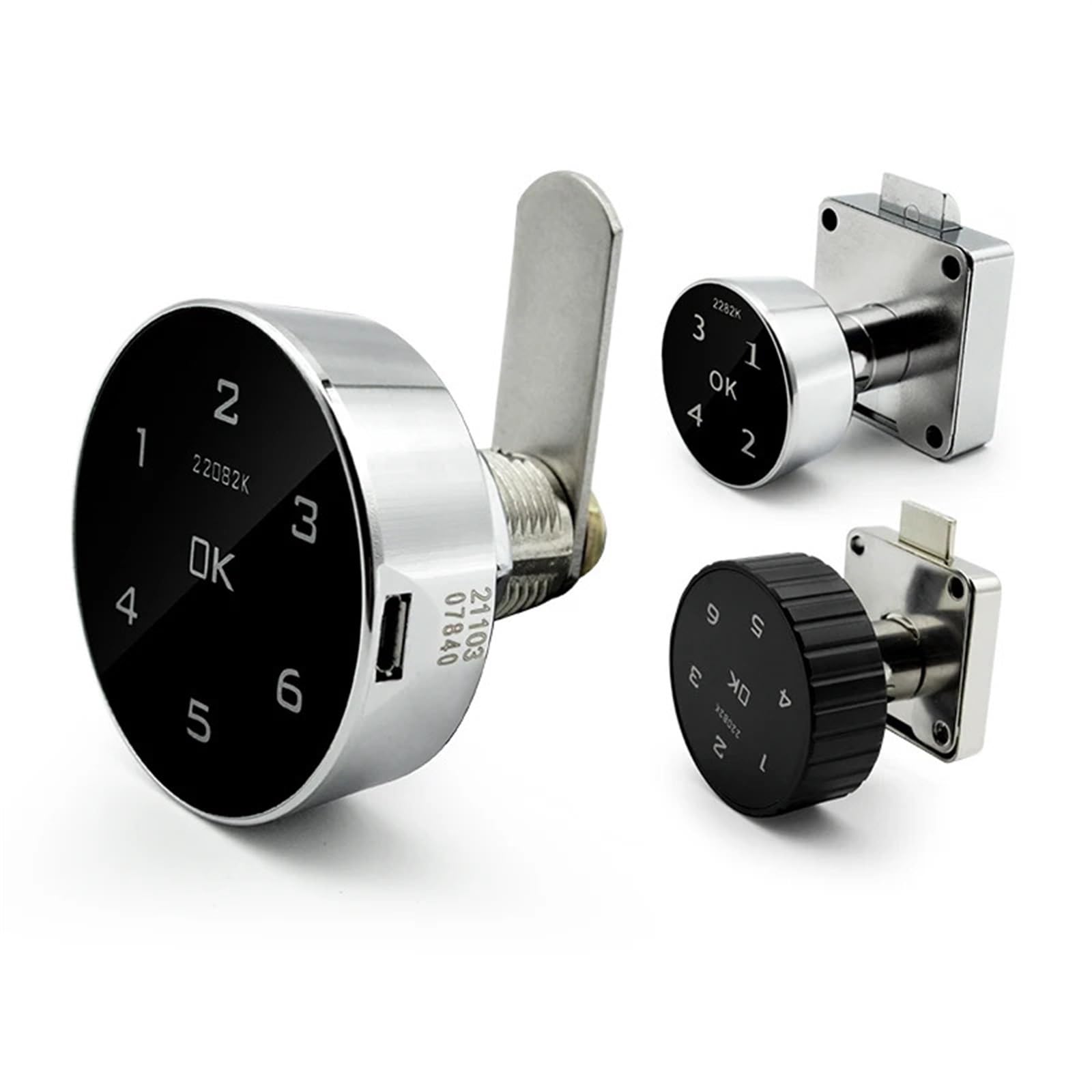Cerradura de combinación electrónica inteligente de hierro para puerta de armario, cerradura de buzón, tres cajones entrelazados, cerradura de archivador, 1 unidad (139-22-4)