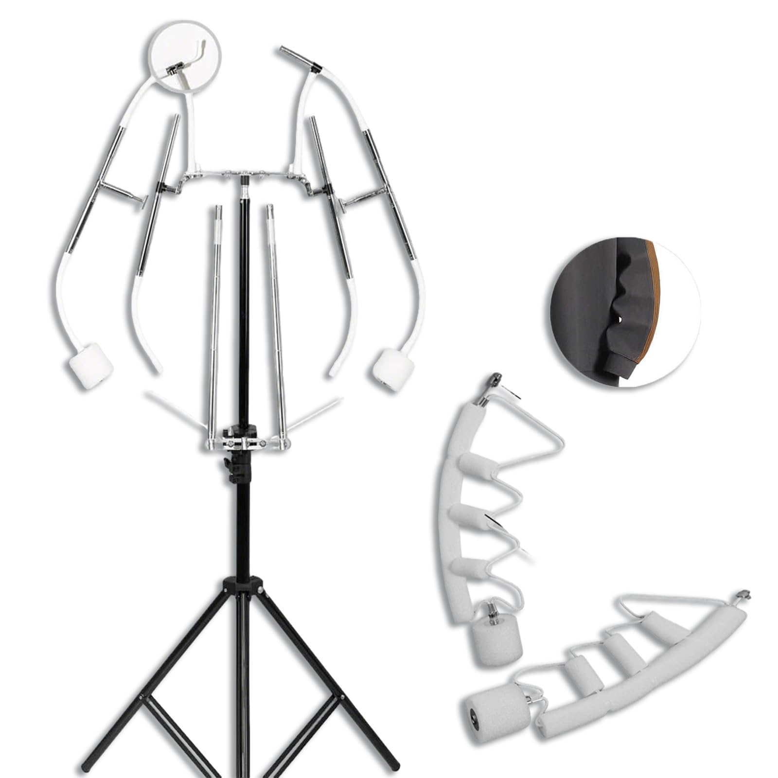 YNBSHGAA Adjustable Dress Form for Display, Photography Mannequin with Steady Stand for Pants and Clothing Rack,C