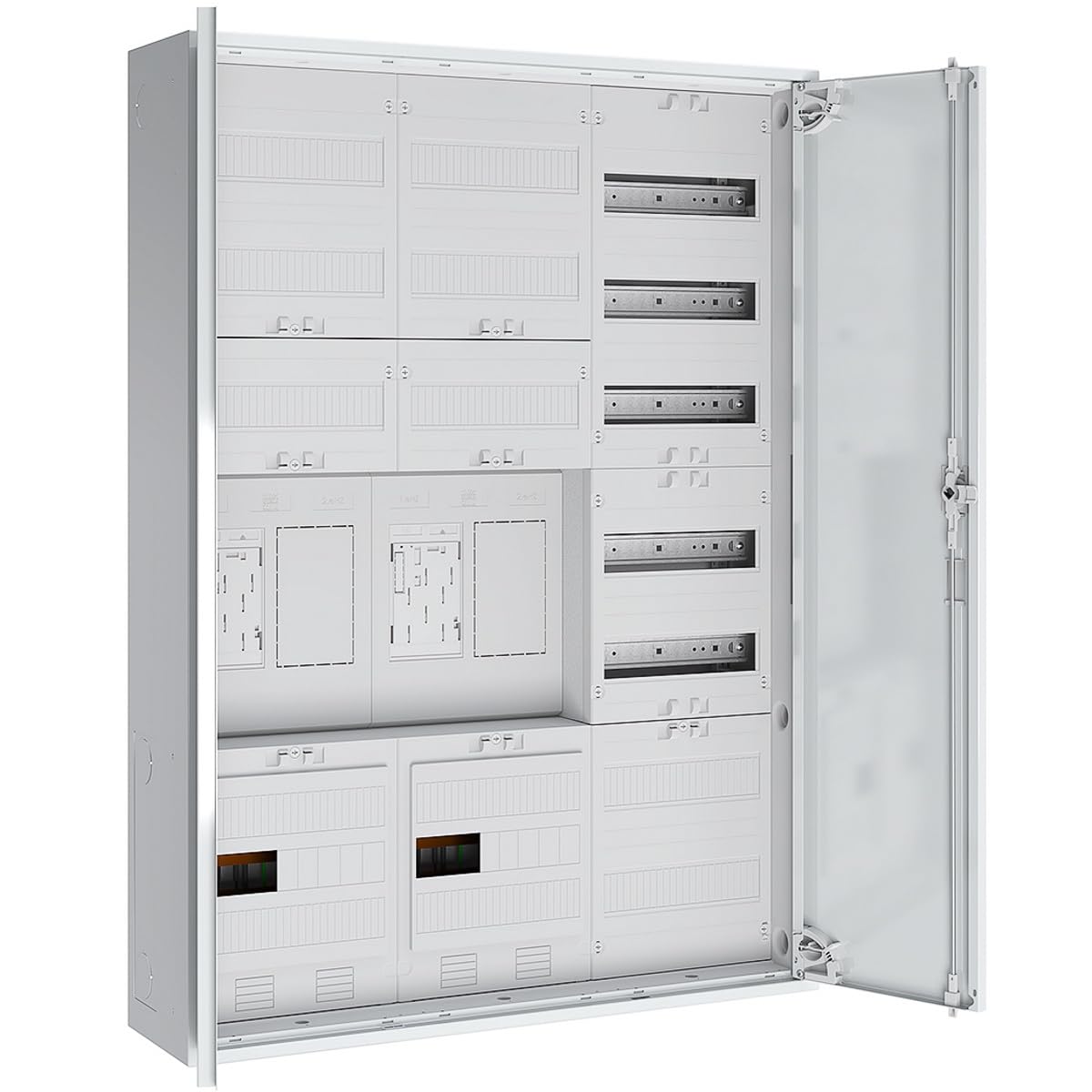 WITTKOWARE Komplett-Zählerschrank 3-feldrig 2x eHZ 16mm² + 2x Reserve | Verteilerfeld 5-reihig & APZ-Raum 800x1150x210 mm VDE-AR-N 4100 konform