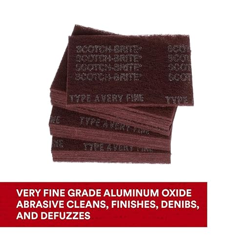 Miniatura 6 de 3M 07447 Scotch-Brite Maroon - Almohadilla de mano de uso general paquete de 20